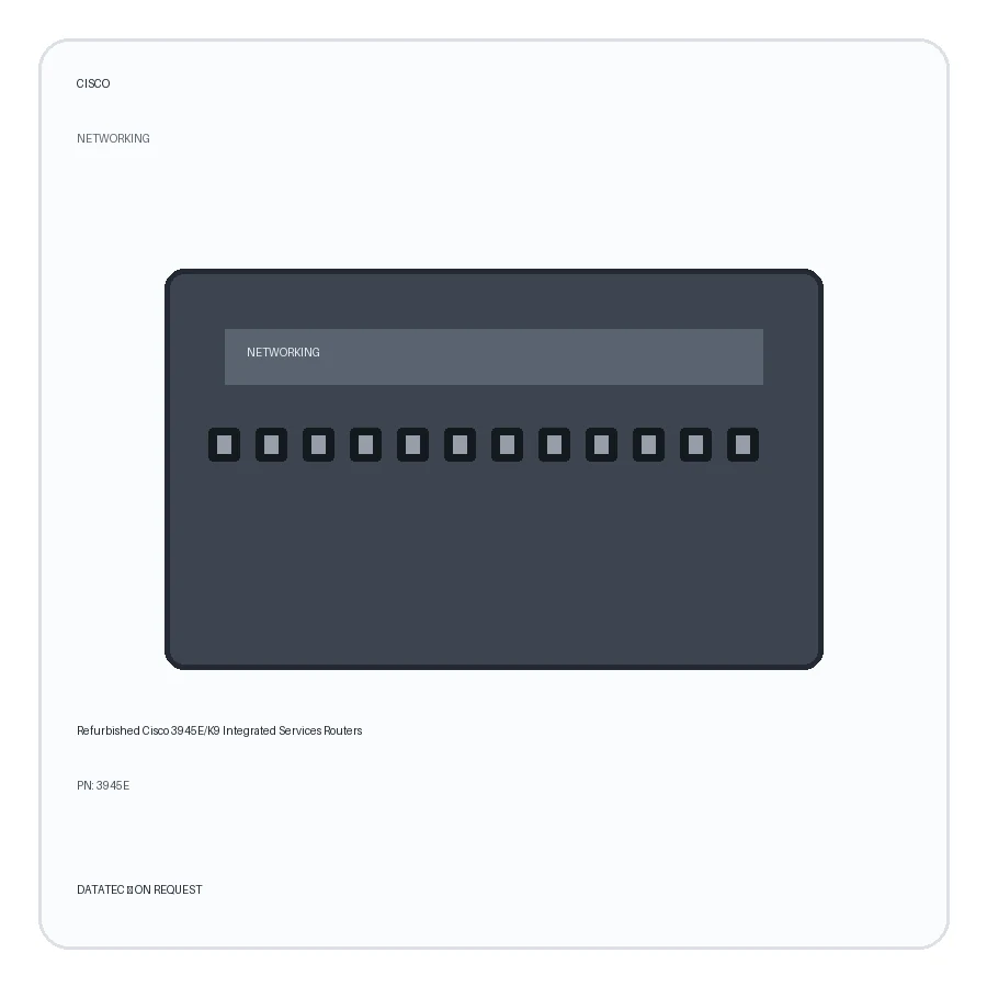 Refurbished Cisco 3945E/K9 Integrated Services Routers
