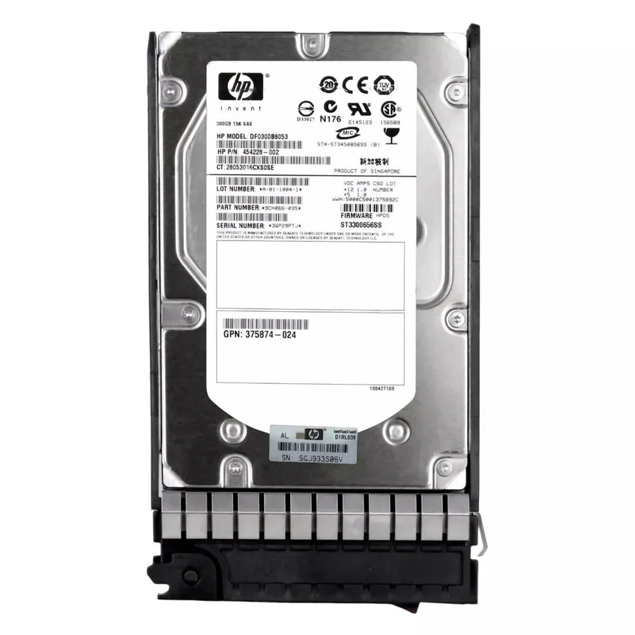 HP Proliant 300-GB 15K 3.5" DP SAS Serial Ata Hard Disk Drive 454228-002