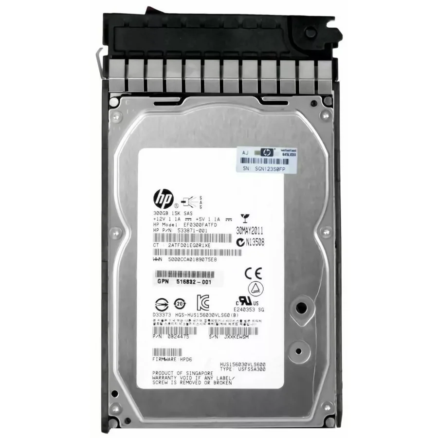 HP 300GB 3.5" LFF 3G Dual Port SAS 15K RPM Hot Plug Hard Drive 488060-001