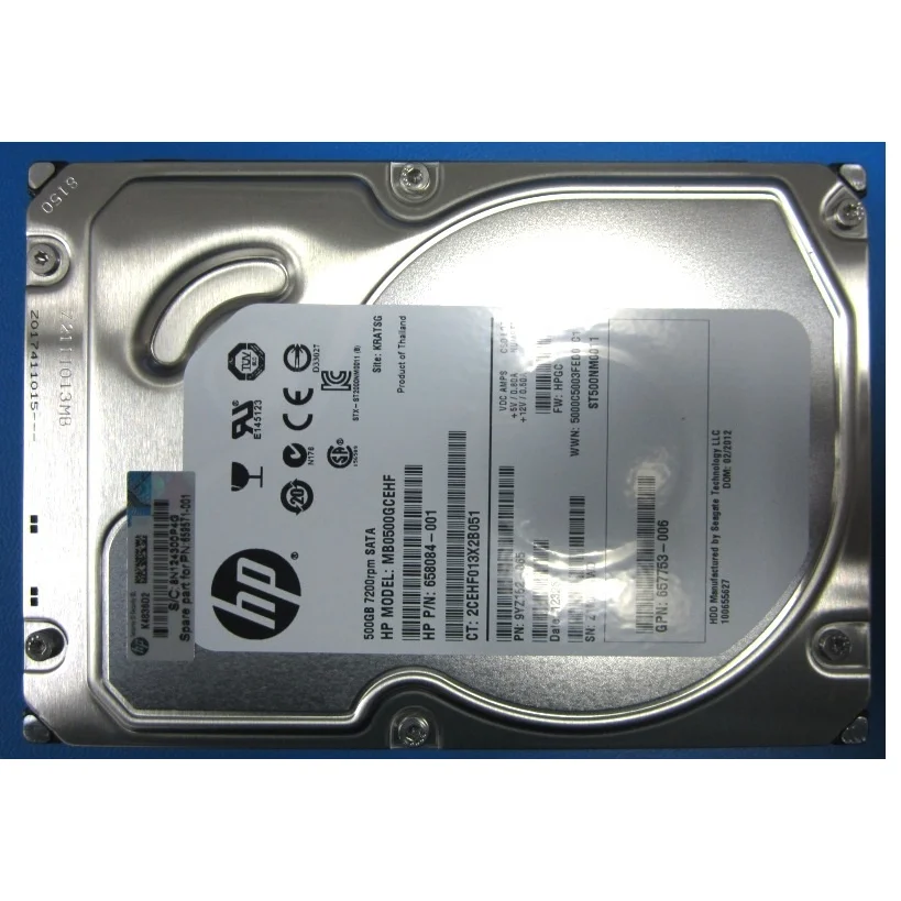 HPE 500GB 7200RPM 3.5in SATA-6G Midline G8 G9 HDD 659571-001