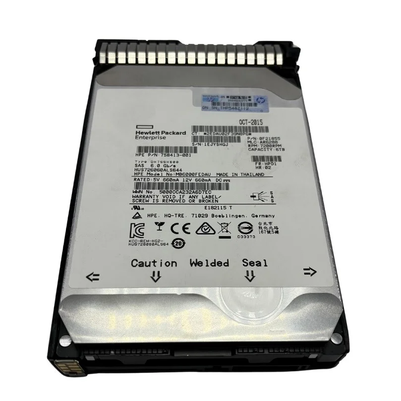HP 6TB 7200RPM SAS 6.0 Gbps 3.5 64MB Cache Hot Swap Hard Drive 780767-001