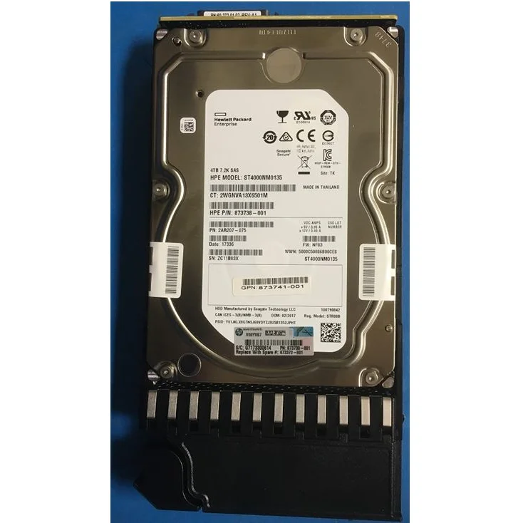 HP MSA 4TB 7.2K RPM SAS 12GBPS LFF Hard Drive 873372-001 ( NOT INCLUDE TRAY)