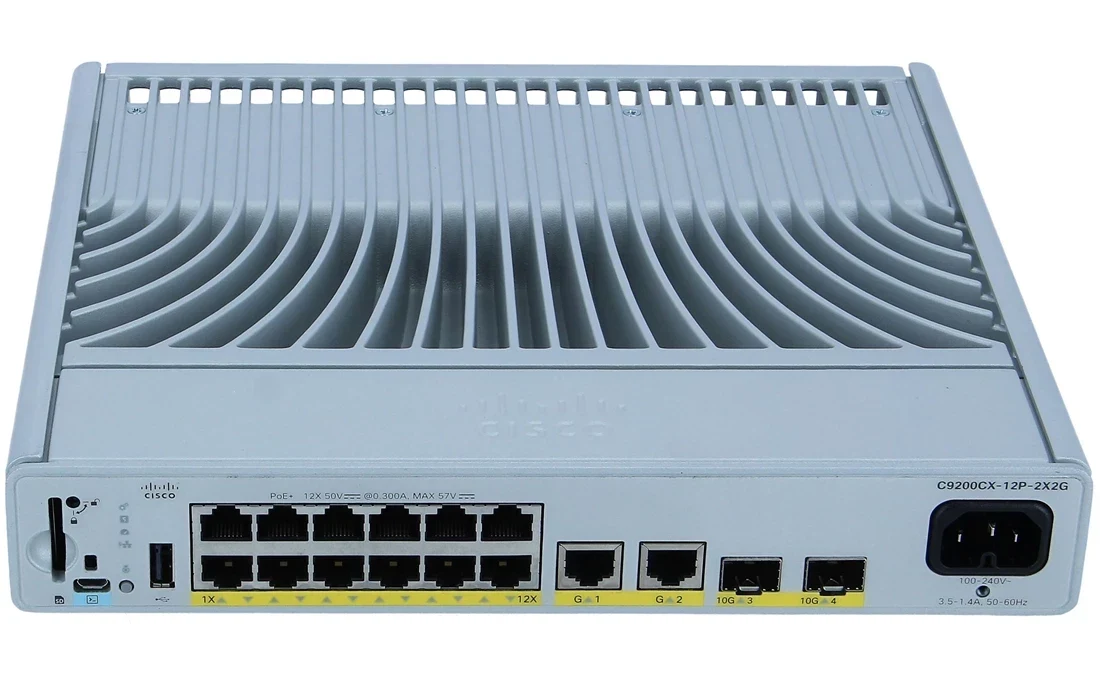 Cisco Catalyst 9200CX 12-port 1G, 2x10G and 2x1G, PoE+, Network Essentials C9200CX-12P-2X2G-E