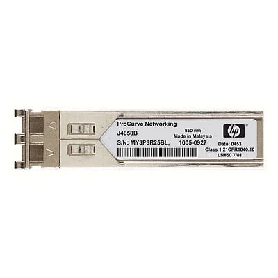 Refurbished HP X120 1G SFP LC SX Transceiver (JD118B) 1000Base-SX (550M, MMF, 850nm, LC, DOM)