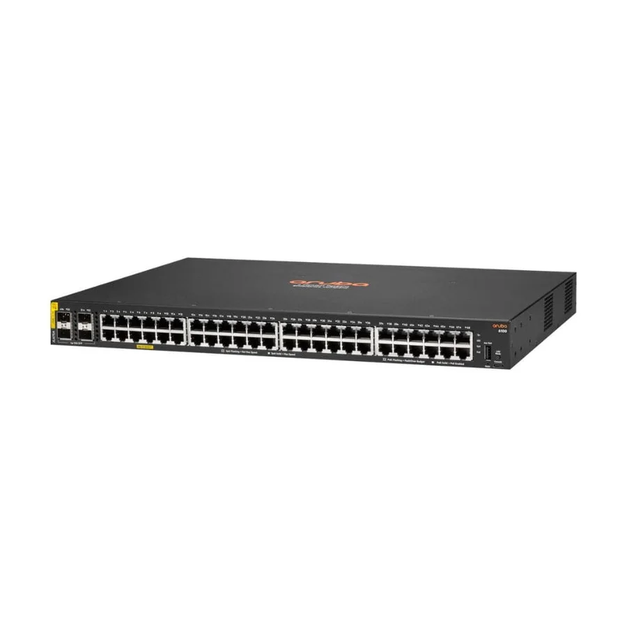 Refurbished Aruba 6100 Switch (JL675A) - 48xGE PoE/4xSFP+/370W PoE