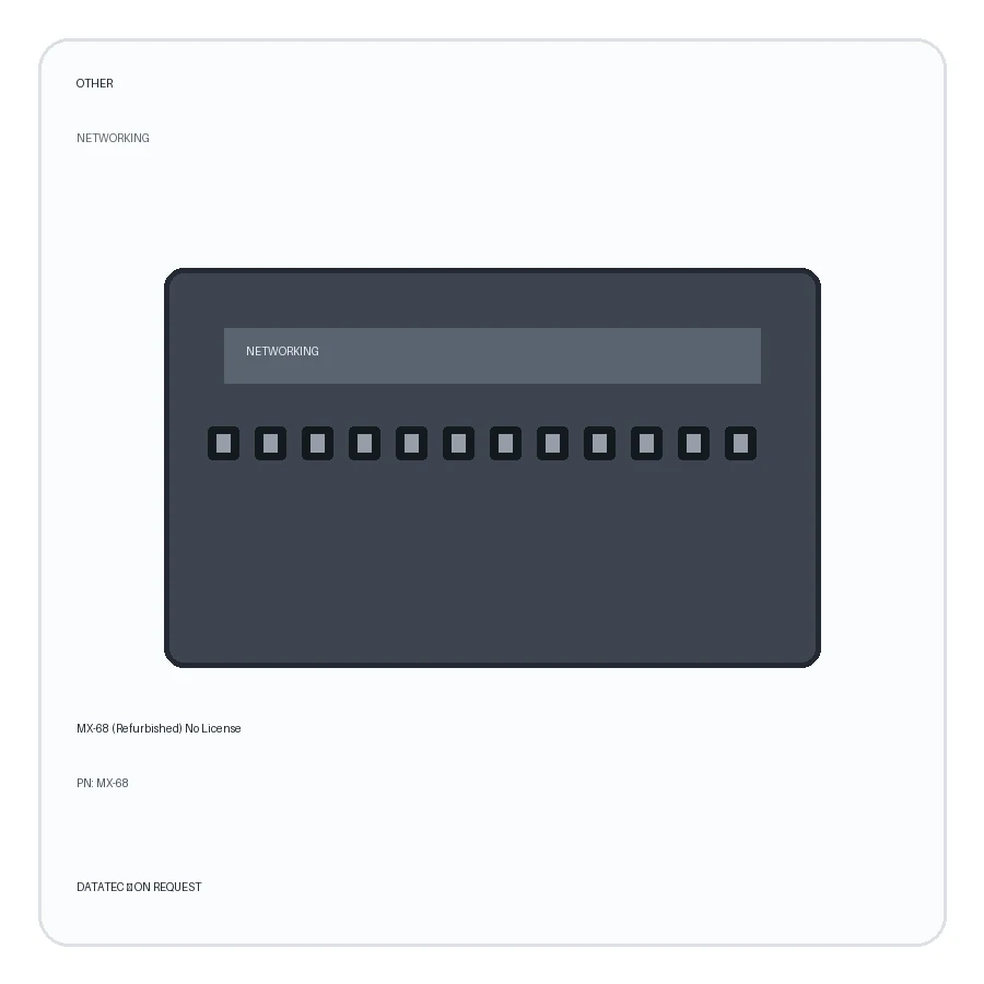 MX-68 (Refurbished) No License