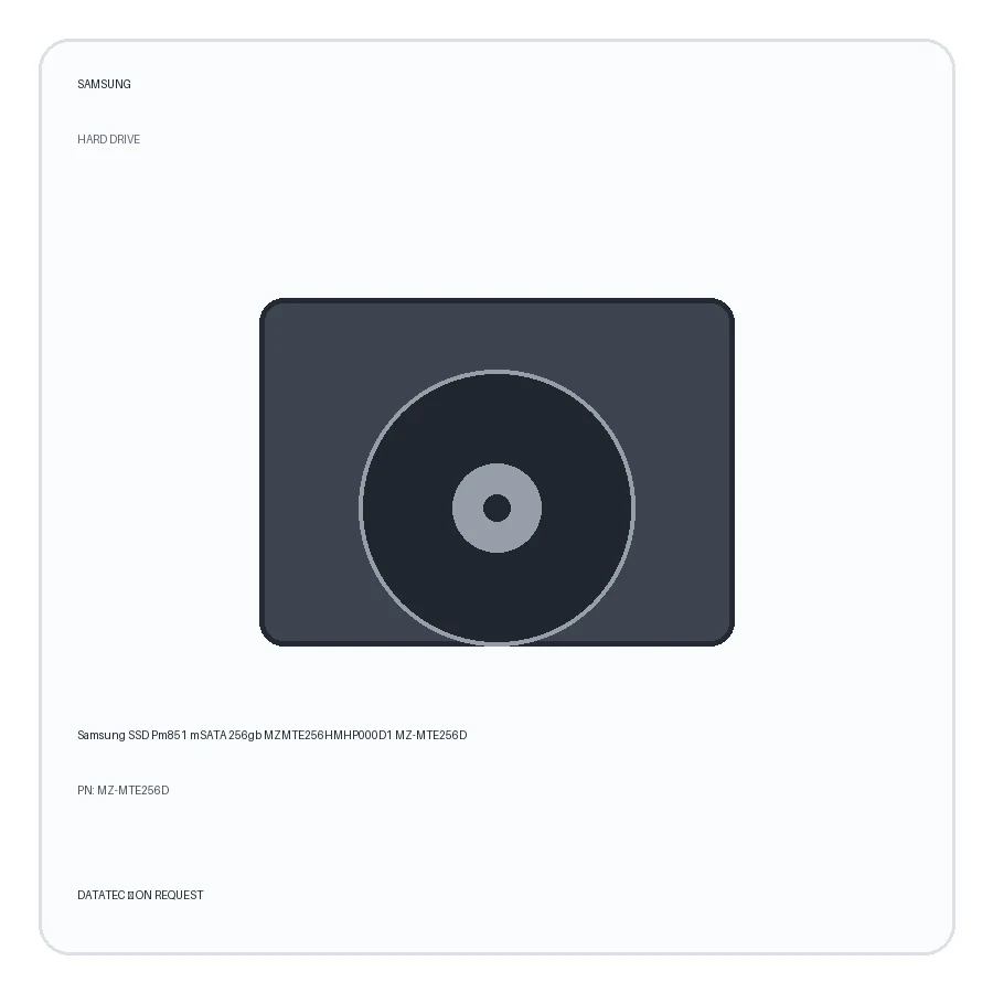 Samsung SSD Pm851 mSATA 256gb MZMTE256HMHP000D1 MZ-MTE256D