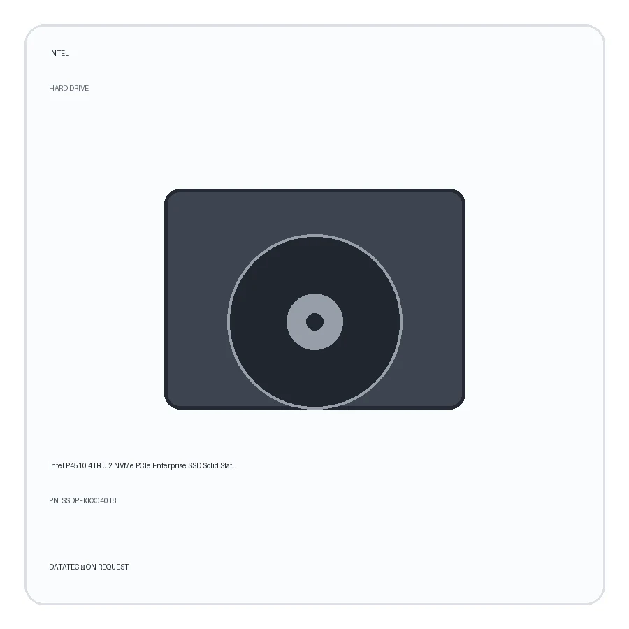 Intel P4510 4TB U.2 NVMe PCIe Enterprise SSD Solid State Drive SSDPEKKX040T8