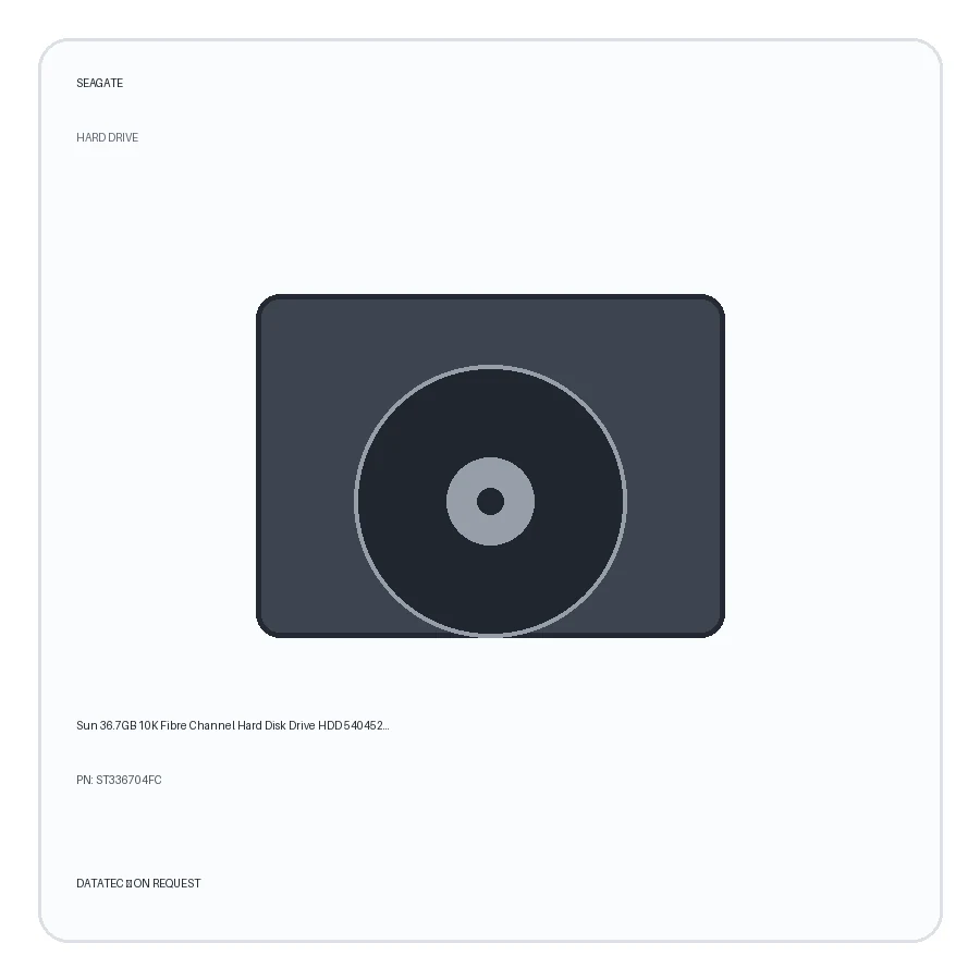 Sun 36.7GB 10K Fibre Channel Hard Disk Drive HDD 5404525-01 Seagate ST336704FC
